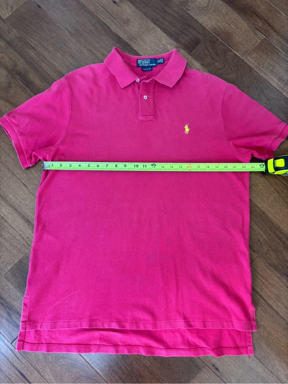 Ralph Lauren Men’s Bright Pink Polo with Yellow Pony